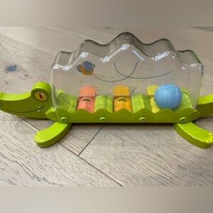 MADE in FRANCE Colorful Wooden Crocodile Ball Track Toy